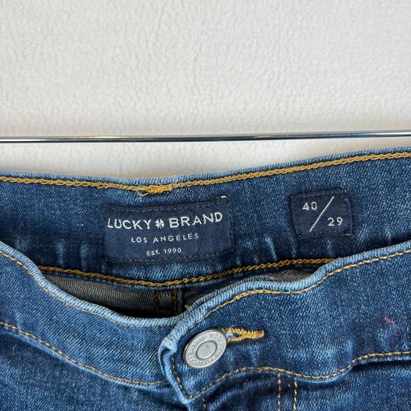 Lucky Brand Jeans Mens 40x29 Blue 410 Athletic Straight Comfort Stretch Denim - Picture 2 of 12